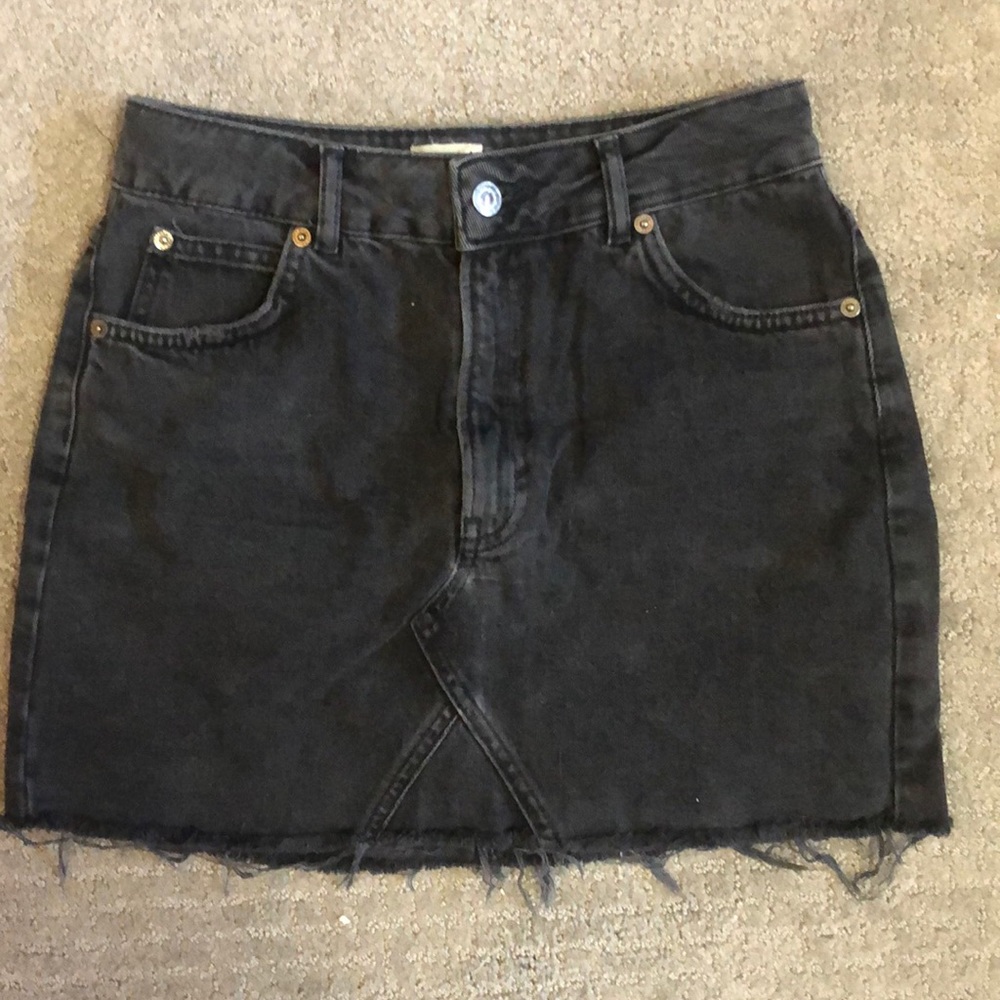 Black Denim Skirt